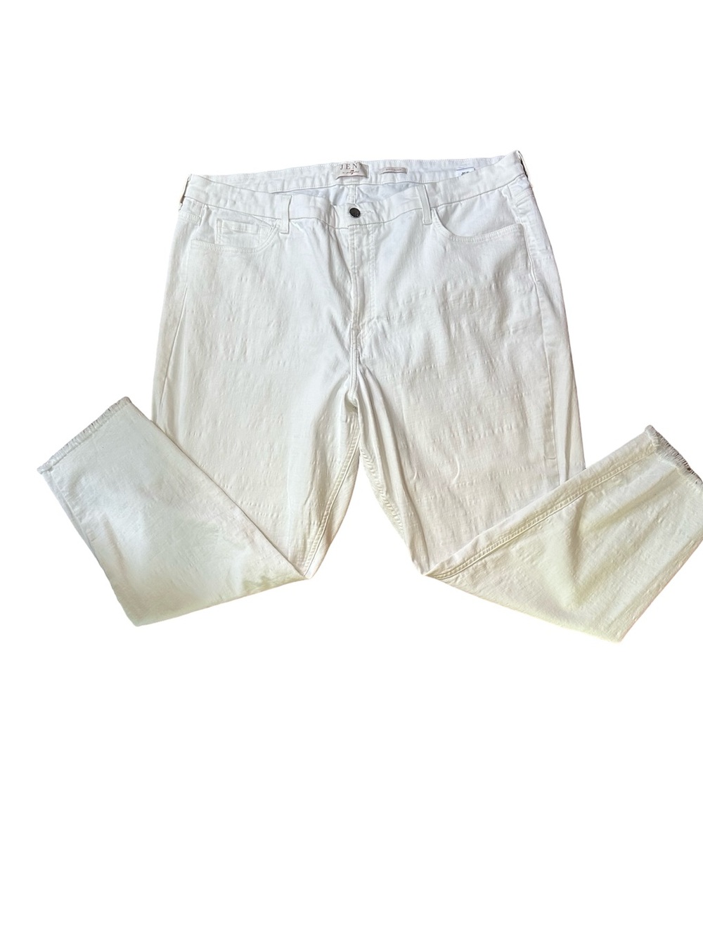 JEN7 by 7 For All Mankind women's stretchy white denim pants. Plus size 22